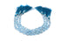 Blue Topaz Faceted Bicone Beads, 7x10 mm, Topaz Gemstone Beads, (BTZ-BICONE-7x10) (101)